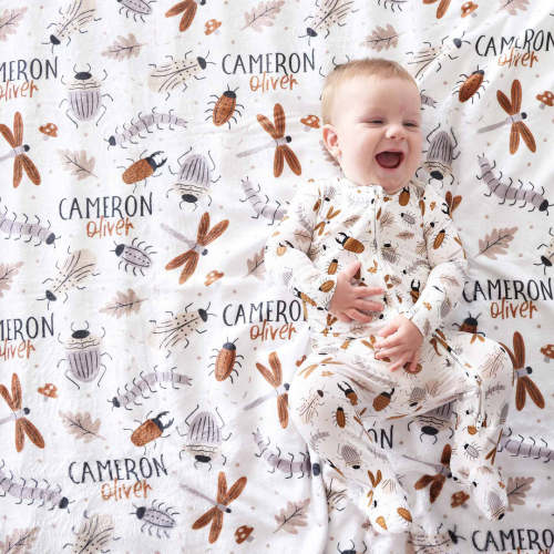 Snuggle Bug Personalized Kids Blanket