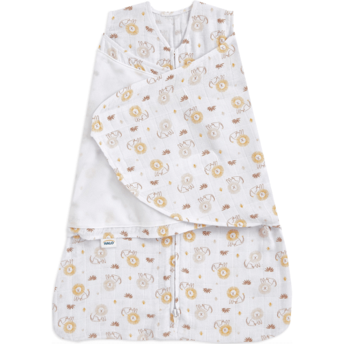 Lion Print Cotton Muslin Newborn Swaddle | HALO