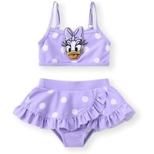 Disney Pricncess Moana Ariel Mickey and Friends Toddler Girls 2 Piece Tankini Bathing Suits Summer Rash Guard Swimwear
