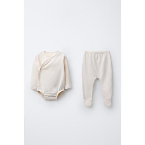 PLAIN BODYSUIT AND LEGGINGS PACK - Ecru | ZARA United States