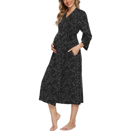 Xpenyo Women's Maternity Sleepwear,Labor/Delivery/Nursing/Hospital Nightgown Kimono Robes Long Pregnancy Loungewear