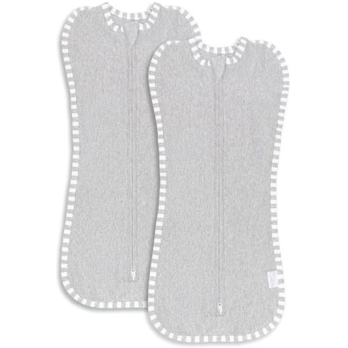 Comfy Cubs Swaddle Blanket with Zipper 2 Pk S - Grey