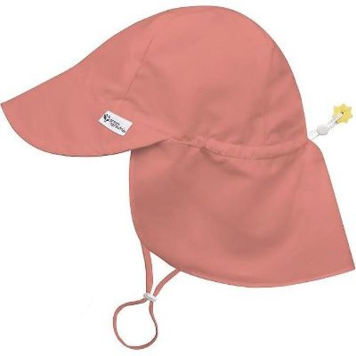 Green Sprouts Baby/Toddler UPF 50+ Eco Flap Hat - Coral - 9/18 Months