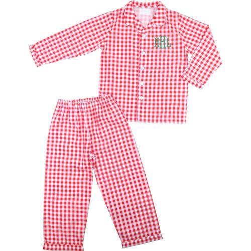 Boys Red & White Check Pajamas | Cecil & Lou