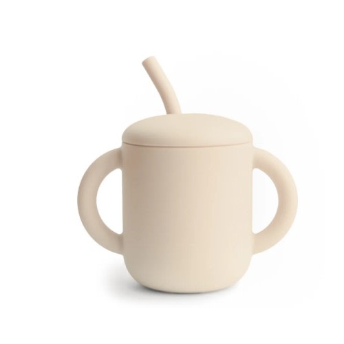 Silicone Training Cup + Straw