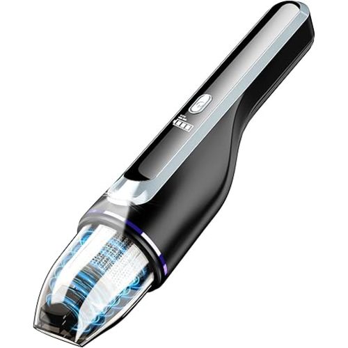 Handheld Vacuum Cordless - Car Vacuum with Brushless Motor & 14000Pa Powerful Suction, 1.2lbs Lightweight, LED Light, Slim Mini Vacuum Cleaner for Car Home Office Pet