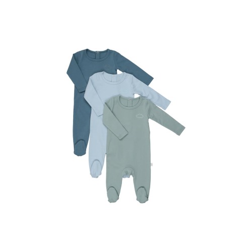 3 Pack Footies, 6-9M