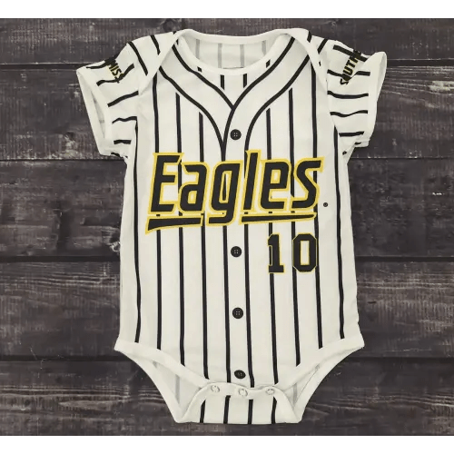 Baby Pinstripe Jersey Onesie with Eagles 10