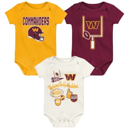 Infant & Newborn Washington Commanders Outerstuff Littlest Player Three-Piece Bodysuit Set