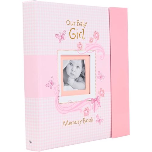 Girl Baby Book of Memories Pink Keepsake Photo Album | Our Baby Girl Memory Book | Baby Book with Bible Verses, The First Year