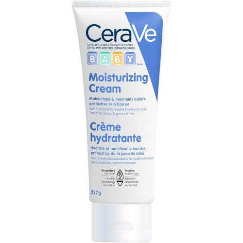 CeraVe BABY Moisturizing Cream, Gentle Baby Skincare For Face and Body with Ceramides and Hyaluronic Acid, Fragrance-Free, Paraben-Free & Dye-Free, Developed with Pediatric Dermatologists, 227GR