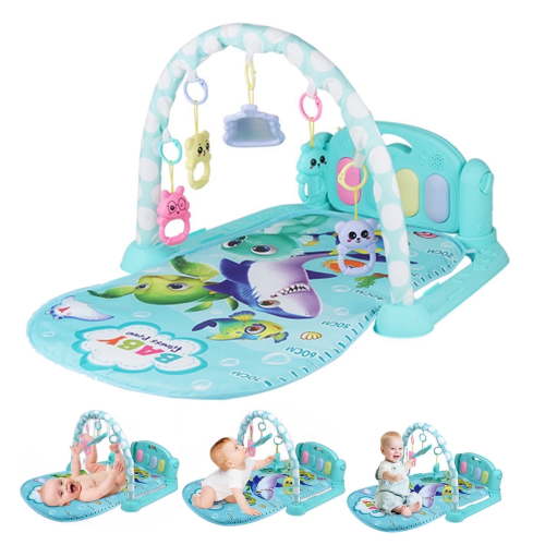 Jonster 3-in-1 Baby Play Mat and Activity Gym for Infant, Blue