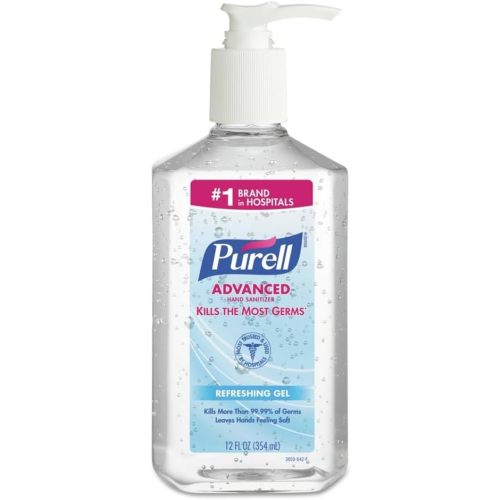 PURELL 3659-12 Advanced Instant Hand Sanitizer, 12-Oz. Pump Bottle
