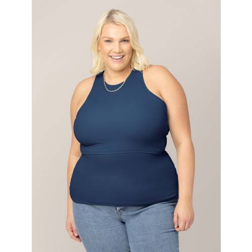 Ribbed Bamboo Racerback Nursing Tank | Black - Kindred Bravely