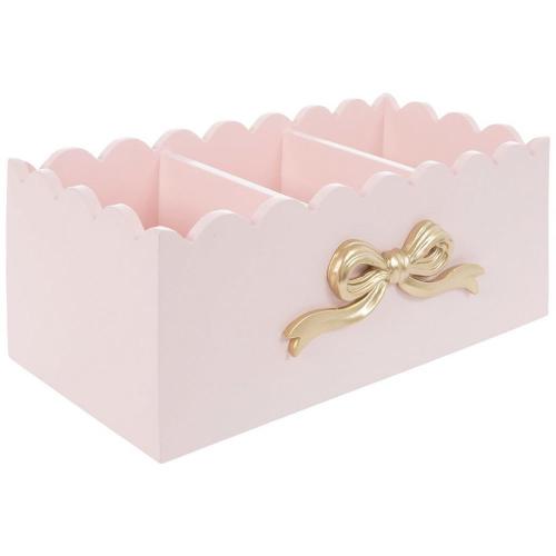 Scalloped Bow Divided Wood Tray