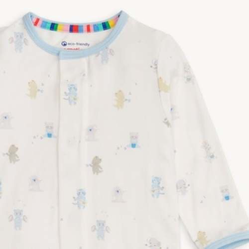 Magnetic Me BLUE BABY BEATS MODAL FOOTIE - The Sandbox Children's Boutique