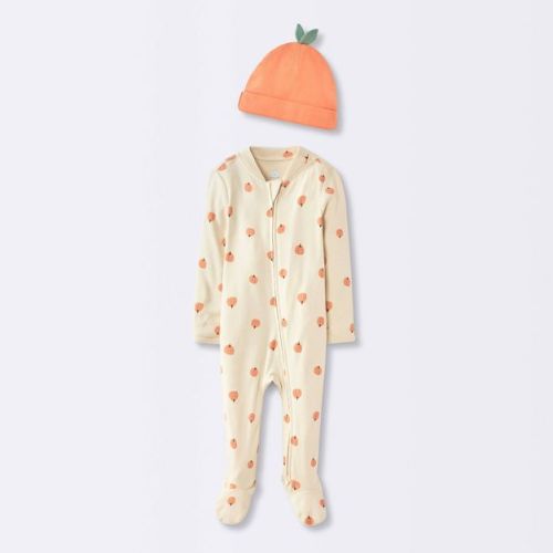 Baby Pumpkin Sleep N' Play with Hat - Cloud Island™ Cream 0-3M
