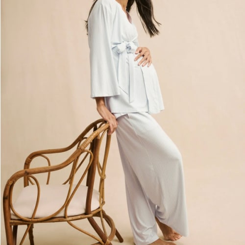 LAKE | Women | DreamModal Pajamas | Fog Maternity Kimono Bundle