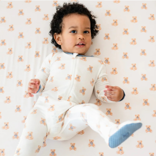 Zippered Footie in Teddy Bear