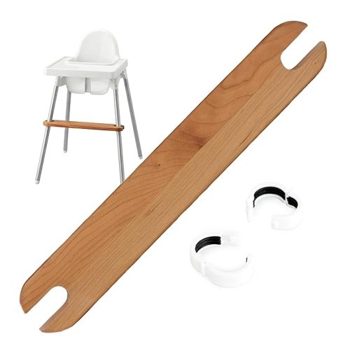 Yeah Baby Goods Adjustable IKEA High Chair Footrest (Bamboo) - Attachable IKEA Antilop Highchair Footrest for Safer Mealtimes