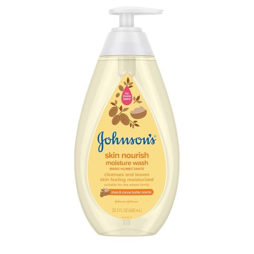 Johnson's Baby Skin Nourishing Moisture Baby Body Wash with Shea & Cocoa Butter, Hypoallergenic & Tear Free Baby Bath Wash, Paraben-, Dye-, Sulfate & Phthalate-Free, 20.3 fl. oz