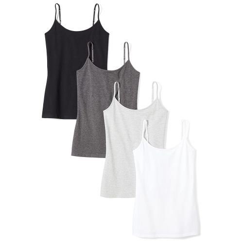 Amazon Essentials Women's Slim-Fit Camisole, Pack of 4