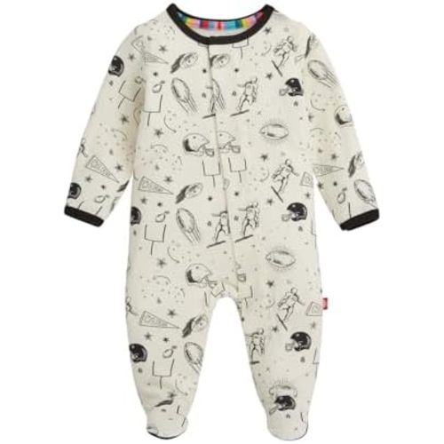 Magnetic Me Boys Modal Magnetic Baby Footie Pajamas | Silky Soft Modal Fabric | Baby Sleepers