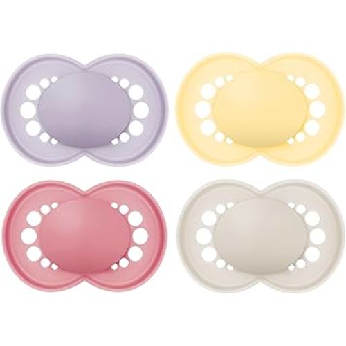 MAM Original Matte Baby Pacifiers, Binky for 16+ Months, BPA-Free Silicone Nipple, Easy to Clean, Best for Breastfed Babies, Developed with Medical Experts, 4 Count Binkies