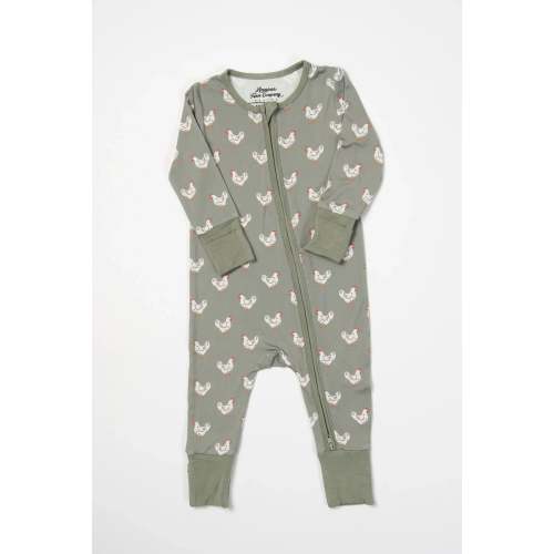 Sage Chickens Bamboo Baby Zippy – American Farm Company