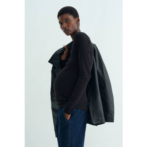 MAMA RIBBED JERSEY TOP