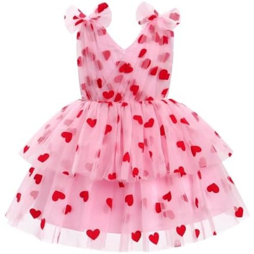 IMEKIS Toddler Girls Butterfly Birthday Dress Rainbow Tulle Formal Wedding Party Ruffle Tutu Dresses Photo Shoot