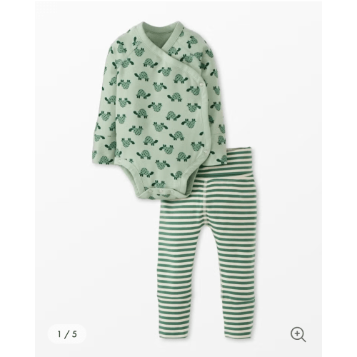 Baby Layette Wrap Top & Wiggle Pants in HannaSoft™