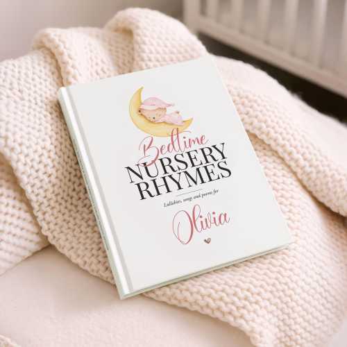 Etsy Personalized Nursery Rhymes Book for Baby Girl - Pink