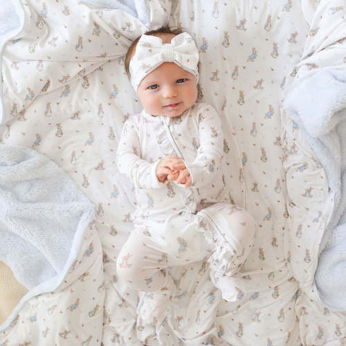 Sweet Peter Rabbit™ Footie Ruffled Zippered One Piece