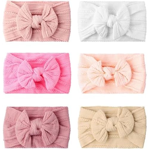 Baby Headbands, Baby girl Bows Soft Stretchy Nylon Hair Accessories
