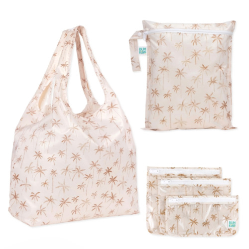 5-Piece Lightweight, Waterproof Packing Set in Palm Print | Bumkins