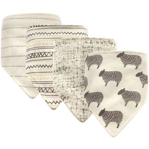 Hudson Baby Infant Cotton Bandana Bibs 4pk, Sheep, One Size