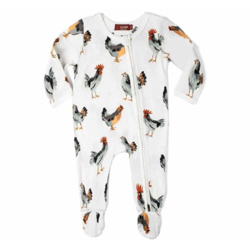 Organic Zipper Footed Romper