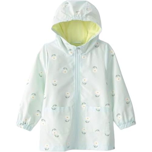 Carter's Toddler & Little Girls' Midweight Fleece Lined Hooded Raincoat Rain Jacket