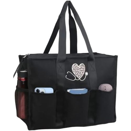 Nurse Bags for Work Nursing Bag Multiple Pockets Waterproof Organizing Zip Top Clinical Bag for Nursing Students