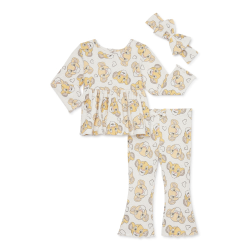 Disney The Lion King Baby Girls Top, Pants and Headband, 3-Piece Set, Sizes 0/3-24 Months