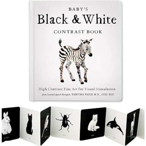 Baby's Black and White Contrast Book: High-Contrast Art for Visual Stimulation at Tummy Time