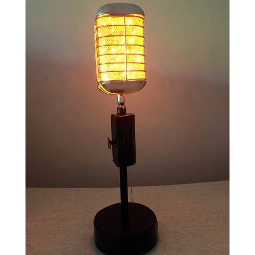Retro Microphone Accent Lamp: Vintage Style LED Table Light
