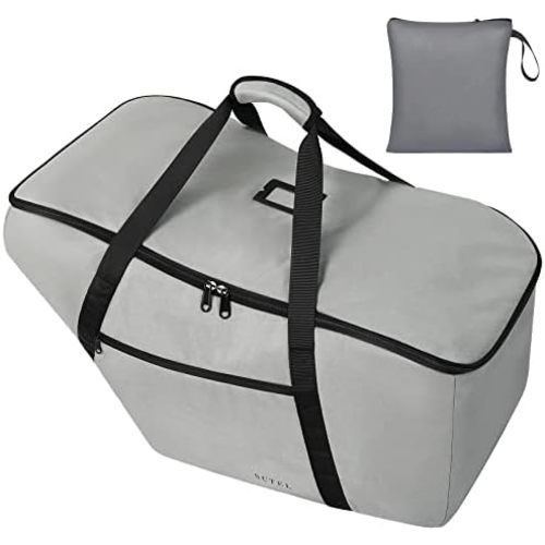 Car Seat Travel Bag Fits Chicco Keyfit 30, Uppababy Mesa, Nuna Pipa Lite, Padded Infant Gate Check Bag for Air Travel, Durable Carrier Bag with Side Pocket and Protective Feet, Extra Storage Bag