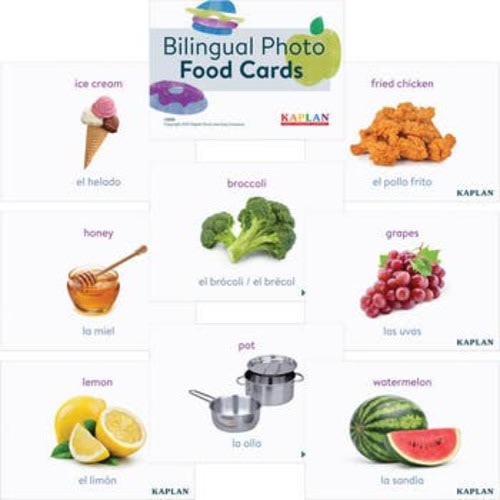Bilingual Photo Food Cards - 90 Pieces