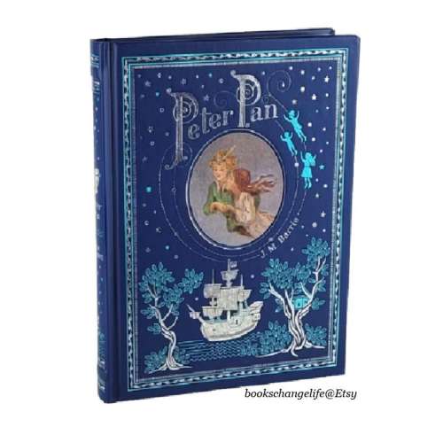 Peter Pan by J. M. Barrie Deluxe Leather Bound Illustrated Gilded edition New Classic Book