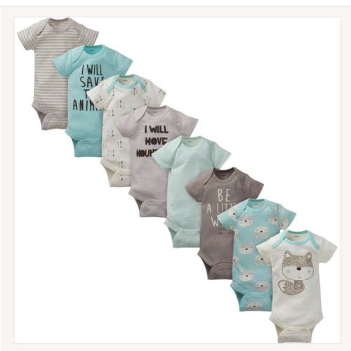 8-Pack Baby Boys Short-Sleeve Fox Onesies® Bodysuits – Gerber Childrenswear