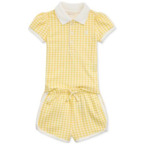 Baby Girls Gingham Polo Shirt & Shorts Set