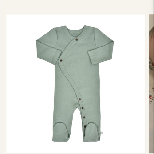Baby Footie - Basil Green| 100% Organic - Finn + Emma