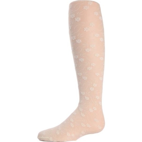 Infant Sweet Blossoms Sheer Raised Floral Print Tights